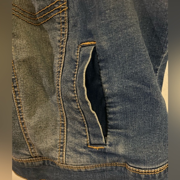 American Rag Cie Indigo Denim Vest Sleeveless Denim Jacket sz 1X with stretch - Picture 8 of 8